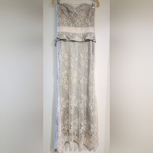 Marchesa Notte (Pre-Loved) Gown / Gray/Pink / Sz XS